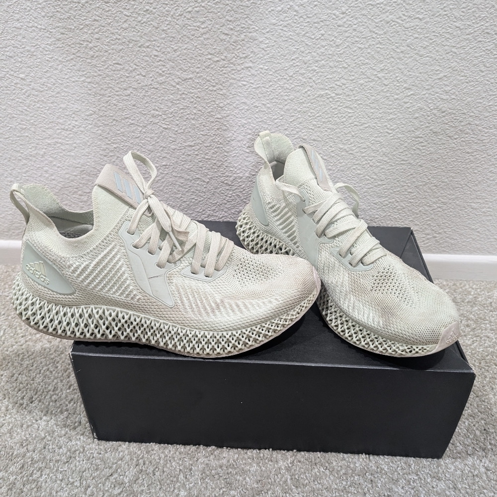 Adidas Off-White Sneakers with Textured Sole